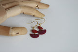 Enamel & Gold Earrings - Kaiko Studio