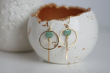 Gold Circle & Bar Earrings | Enamel - Kaiko Studio