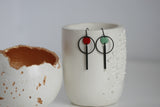 Black Circle & Bar Earrings | Enamel - Kaiko Studio