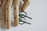 Black Circle & Bar Earrings | Enamel - Kaiko Studio