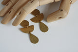 Hammered Brass Statement Earrings | Brass - Kaiko Studio