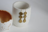 Hammered Brass Statement Earrings | Brass - Kaiko Studio