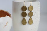 Hammered Brass Statement Earrings | Brass - Kaiko Studio