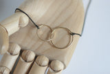 Delicate Double Circle Necklace | Black & Gold - Kaiko Studio