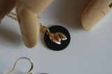 Black Disc & Gold Leaf Jewellery | Monad - Kaiko Studio