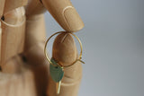 Enamel Semi Circle & Gold Triangle Earrings |  Hoop - Kaiko Studio