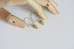 Delicate Pine Cone Earrings | Brass