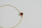 Rose Petal & Gold Leaf Heart Necklace | Tiny Botanical Jewellery