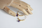 Amethyst and Bead Earrings | Hoops