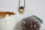 Amethyst and Sunburst Necklace | Crystal