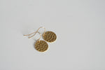 Textured Gold Disc Earrings