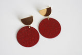 Ruby Red & Gold Statement Earrings | Studs
