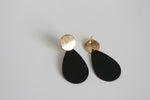 Black & Gold Statement Earrings | Studs