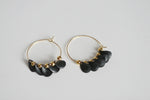 Black & Gold Plated Earrings | Hoops