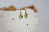 Delicate Acorn Earrings | Brass