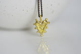 Delicate Brass Heart Necklace | Love
