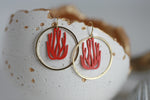 Delicate Coral & Gold Earrings | Sea