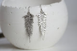 Statement Fern Earrings | Silver Plated