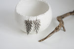 Statement Feather Earrings | Silver Plated