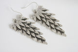 Statement Feather Earrings | Silver Plated