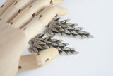 Statement Feather Earrings | Silver Plated