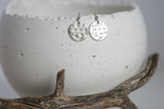 Hammered Silver Disc Earrings