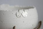 Hammered Silver Disc Earrings