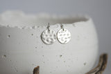 Hammered Silver Disc Earrings