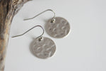 Hammered Silver Disc Earrings