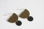 Bronze & Black Statement Earrings