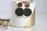 Black & Gold Statement Studs | Triple Circle