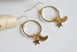 Moon & Star Earrings | Celestial