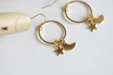 Moon & Star Earrings | Celestial