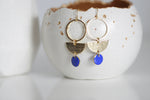 Delicate Gold Moon Earrings | Enamel