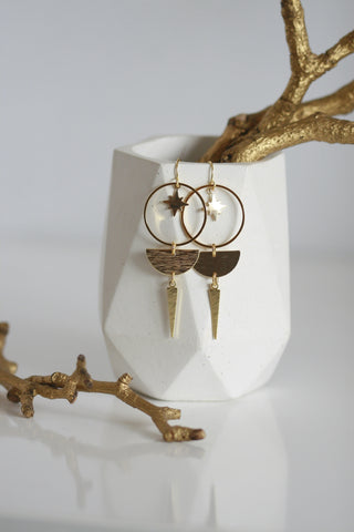 Celestial Northern Star Earrings |  Statement