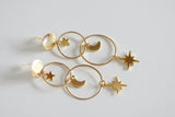 Celestial Moon & Star Studs | Statement