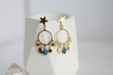 Celestial Moon & Star Earrings | Enamel