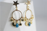 Celestial Moon & Star Earrings | Enamel