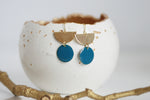 Delicate Gold Moon Earrings | Enamel