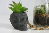 Faceted Concrete Skull Planter | Candleholder