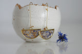 Cornflower Petal Confetti Earrings | Botanical