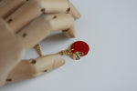 Red Apple & Gold Leaf Necklace | Golden Orchard