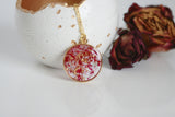 Rose Petal Confetti  Necklace | Pink