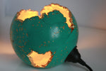 Green Wabi Sabi Concrete Sphere Lamp | Concrete Light