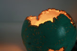 Green Wabi Sabi Concrete Sphere Lamp | Concrete Light