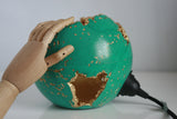 Green Wabi Sabi Concrete Sphere Lamp | Concrete Light