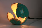 Green Wabi Sabi Concrete Sphere Lamp | Concrete Light