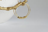 Brass Bead Hoop Earrings - Kaiko Studio
