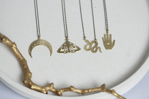 Delicate Brass Necklace | Spirituality - Kaiko Studio