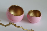Pink Concrete Sphere Candleholder |  Planter - Kaiko Studio